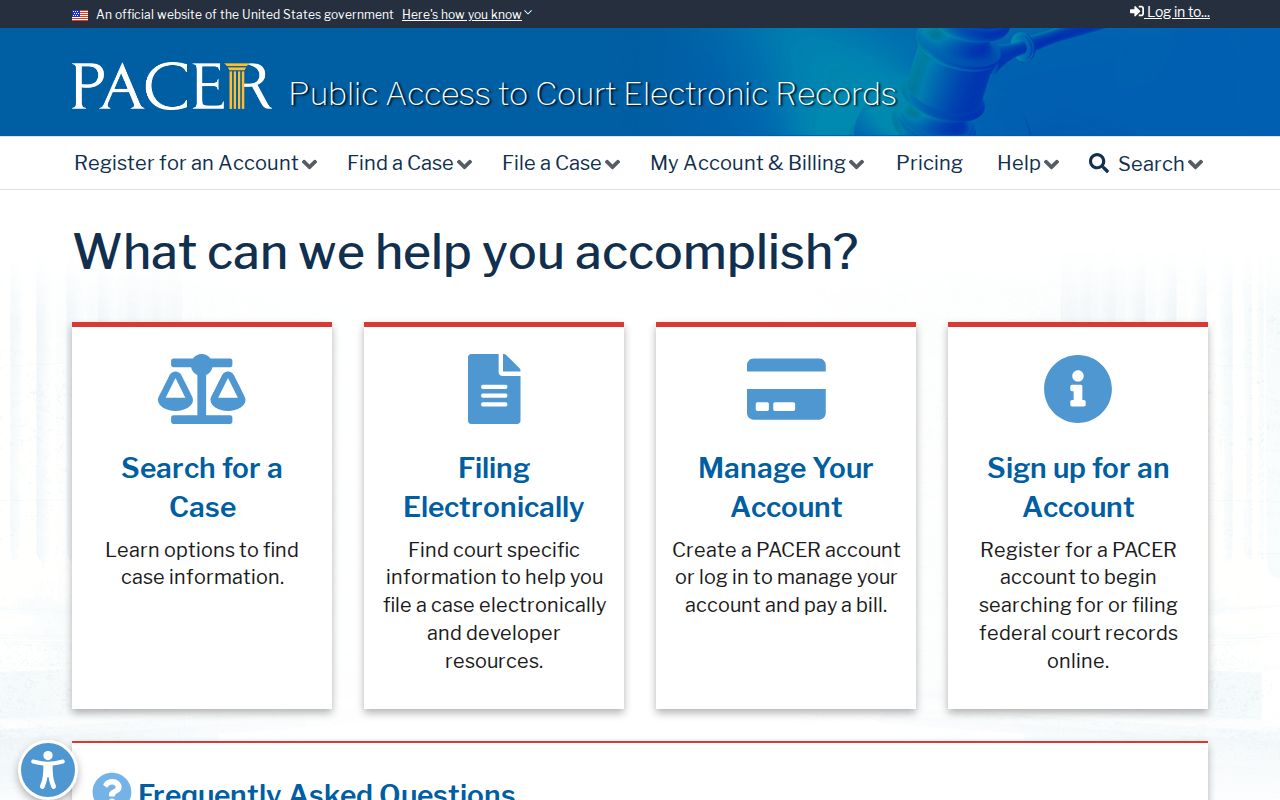 PACER federal criminal case search for Pawnee County records