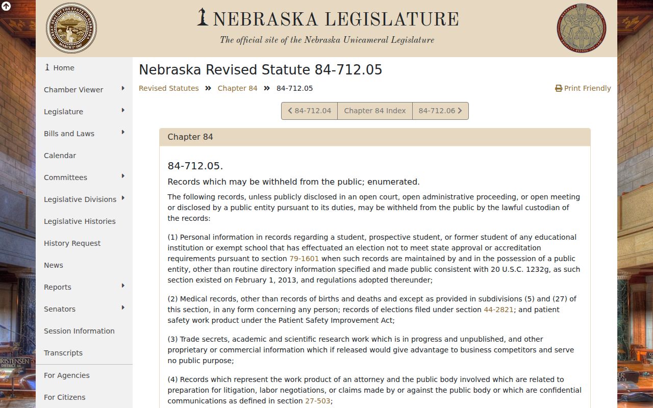 Pawnee City criminal record exemptions under Nebraska law