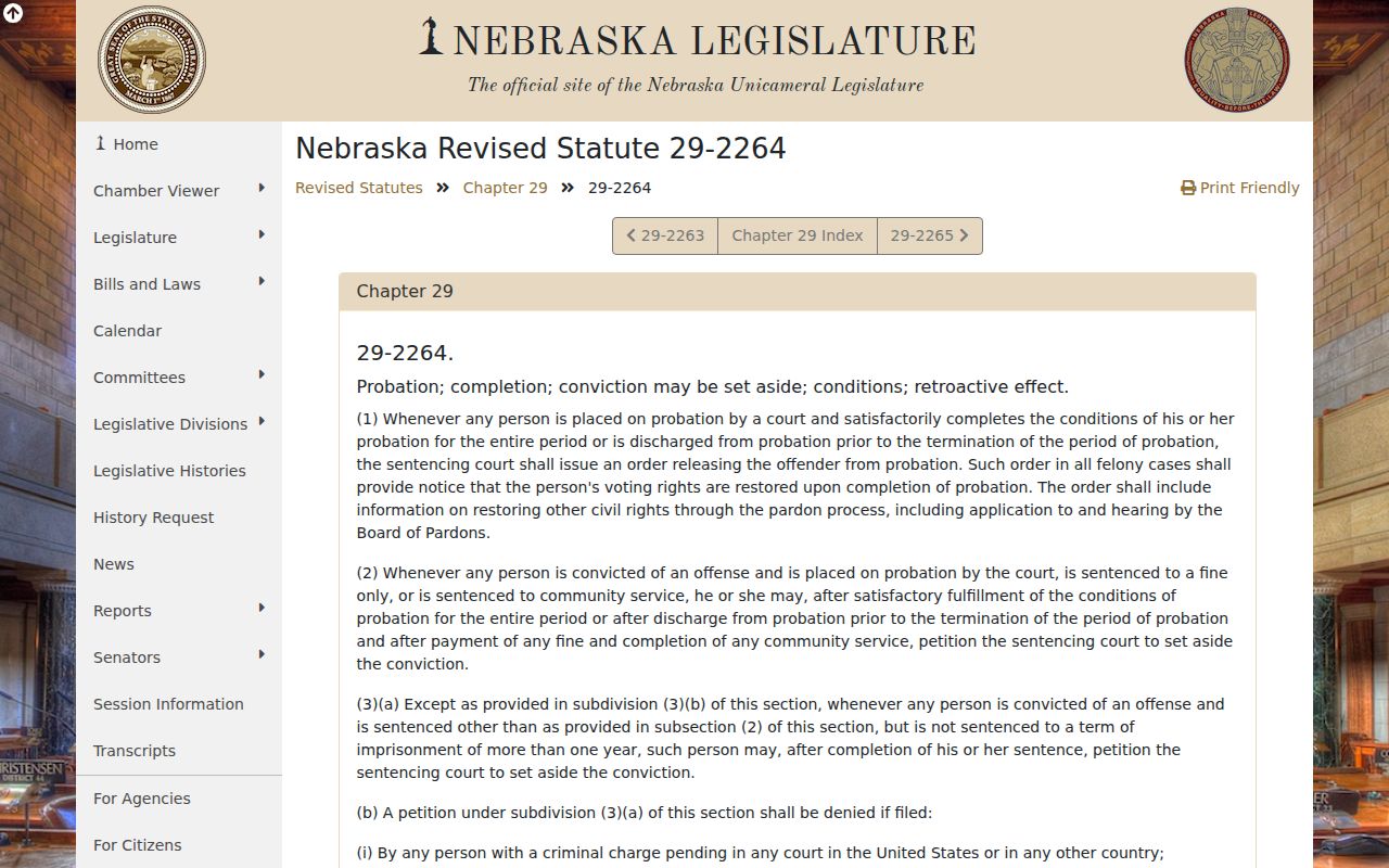Table Rock criminal conviction set-aside statute